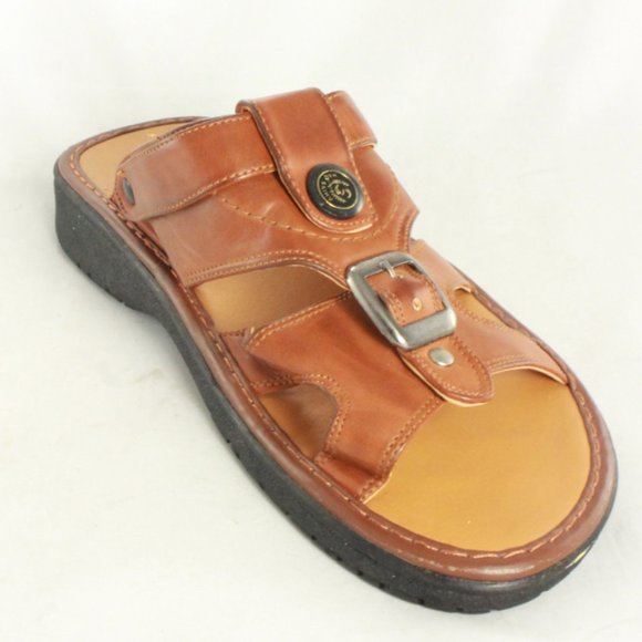 SOLEADO Brown Leather Strappy Sandals Like New - Picture 4 of 7